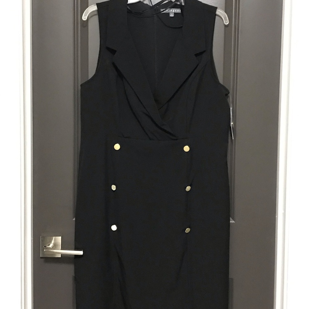 Black Sharagano sleeveless dress